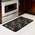 Colorful Dinosaur Fossil Pattern Print Kitchen Mat