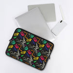 Colorful Dinosaur Fossil Pattern Print Laptop Sleeve