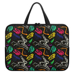 Colorful Dinosaur Fossil Pattern Print Laptop Sleeve With Handle