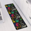 Colorful Dinosaur Fossil Pattern Print Long Kitchen Mat