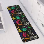 Colorful Dinosaur Fossil Pattern Print Long Kitchen Mat