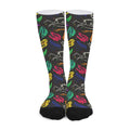 Colorful Dinosaur Fossil Pattern Print Long Socks