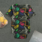 Colorful Dinosaur Fossil Pattern Print Men's Bodysuit