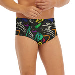 Colorful Dinosaur Fossil Pattern Print Men's Briefs