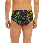 Colorful Dinosaur Fossil Pattern Print Men's Briefs