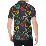 Colorful Dinosaur Fossil Pattern Print Men's Shirt