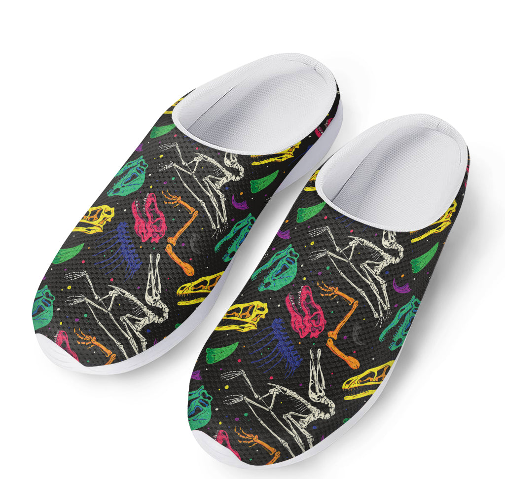 Colorful Dinosaur Fossil Pattern Print Mesh Casual Shoes