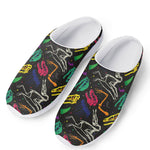 Colorful Dinosaur Fossil Pattern Print Mesh Casual Shoes