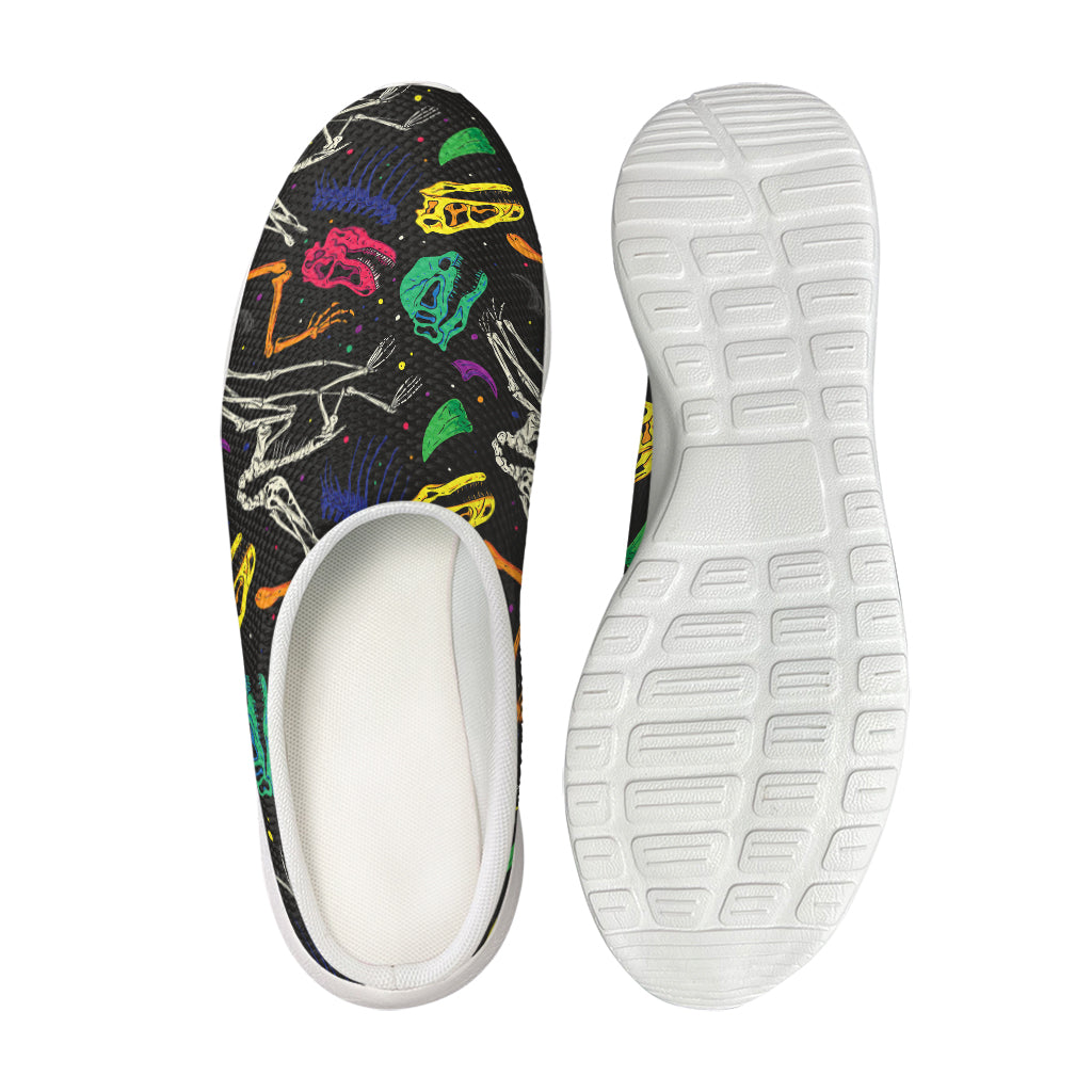 Colorful Dinosaur Fossil Pattern Print Mesh Casual Shoes