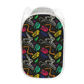 Colorful Dinosaur Fossil Pattern Print Mesh Laundry Hamper