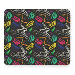 Colorful Dinosaur Fossil Pattern Print Mouse Pad