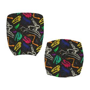 Colorful Dinosaur Fossil Pattern Print Office Chair Cover