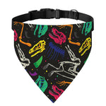 Colorful Dinosaur Fossil Pattern Print Over The Collar Dog Bandana