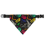 Colorful Dinosaur Fossil Pattern Print Over The Collar Dog Bandana