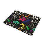 Colorful Dinosaur Fossil Pattern Print Pet Cooling Mat Cover