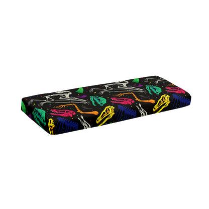 Colorful Dinosaur Fossil Pattern Print Piano Keyboard Cover