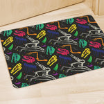 Colorful Dinosaur Fossil Pattern Print Polyester Doormat