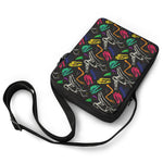 Colorful Dinosaur Fossil Pattern Print Rectangular Crossbody Bag