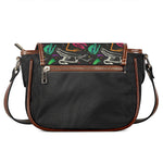 Colorful Dinosaur Fossil Pattern Print Saddle Bag