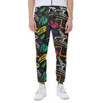 Colorful Dinosaur Fossil Pattern Print Scuba Joggers