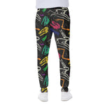 Colorful Dinosaur Fossil Pattern Print Scuba Joggers