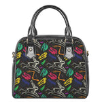Colorful Dinosaur Fossil Pattern Print Shoulder Handbag