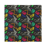 Colorful Dinosaur Fossil Pattern Print Silk Bandana