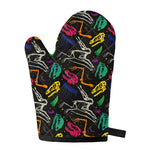 Colorful Dinosaur Fossil Pattern Print Single Oven Mitt