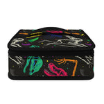 Colorful Dinosaur Fossil Pattern Print Small Lunch Bag