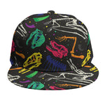 Colorful Dinosaur Fossil Pattern Print Snapback Cap