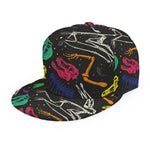 Colorful Dinosaur Fossil Pattern Print Snapback Cap
