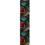 Colorful Dinosaur Fossil Pattern Print Table Runner