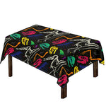 Colorful Dinosaur Fossil Pattern Print Tablecloth