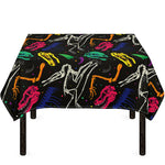 Colorful Dinosaur Fossil Pattern Print Tablecloth