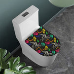 Colorful Dinosaur Fossil Pattern Print Toilet Lid Cover