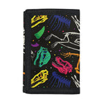Colorful Dinosaur Fossil Pattern Print Trifold Wallet