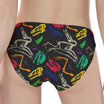 Colorful Dinosaur Fossil Pattern Print Women's Panties