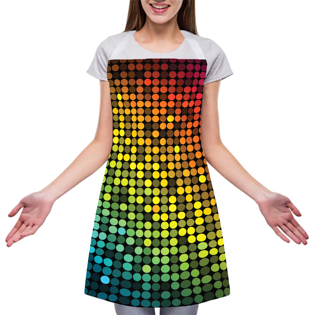 Colorful Disco Lights Pattern Print Adjustable Apron