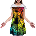 Colorful Disco Lights Pattern Print Adjustable Apron