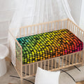 Colorful Disco Lights Pattern Print Baby Crib Sheet