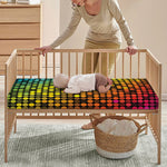 Colorful Disco Lights Pattern Print Baby Crib Sheet