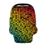 Colorful Disco Lights Pattern Print Baby Seat Cover
