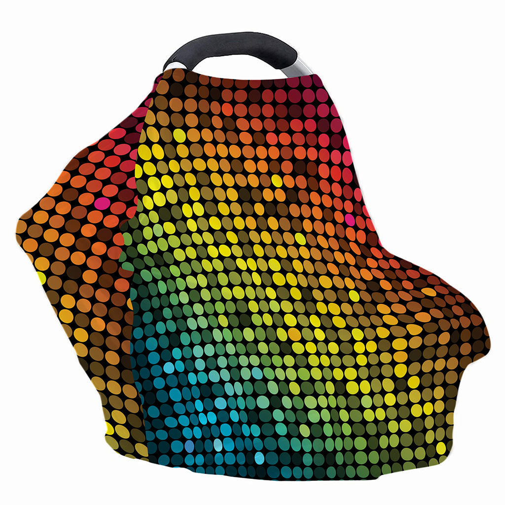 Colorful Disco Lights Pattern Print Baby Seat Cover