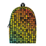Colorful Disco Lights Pattern Print Backpack