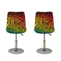 Colorful Disco Lights Pattern Print Bar Stool Covers