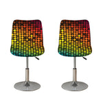 Colorful Disco Lights Pattern Print Bar Stool Covers