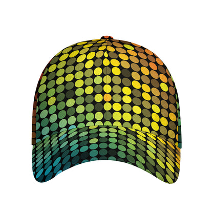 Colorful Disco Lights Pattern Print Baseball Cap
