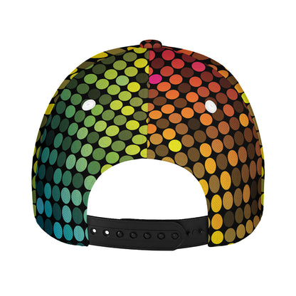 Colorful Disco Lights Pattern Print Baseball Cap