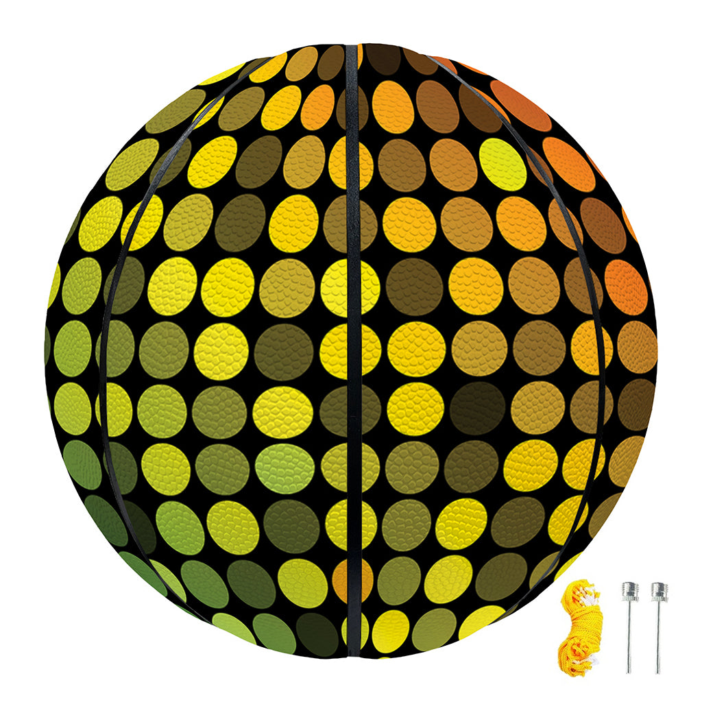 Colorful Disco Lights Pattern Print Basketball