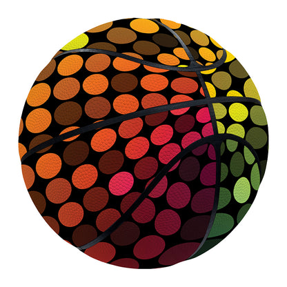 Colorful Disco Lights Pattern Print Basketball